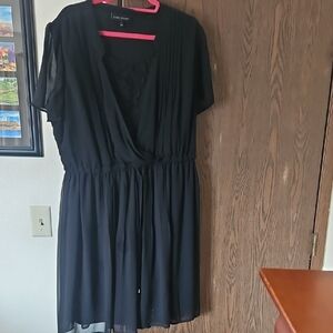 Lane Bryant Black V-Neck Dress